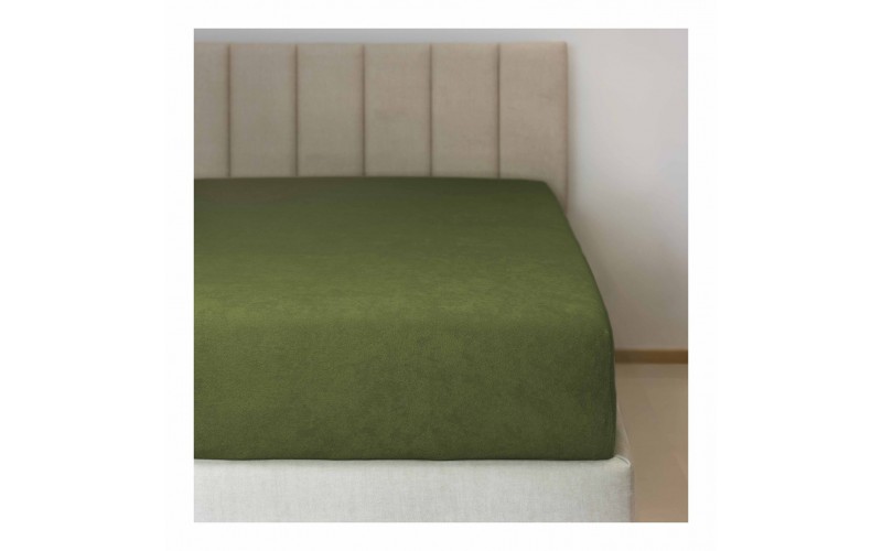 Prostěradlo froté č.39 khaki 90x200
