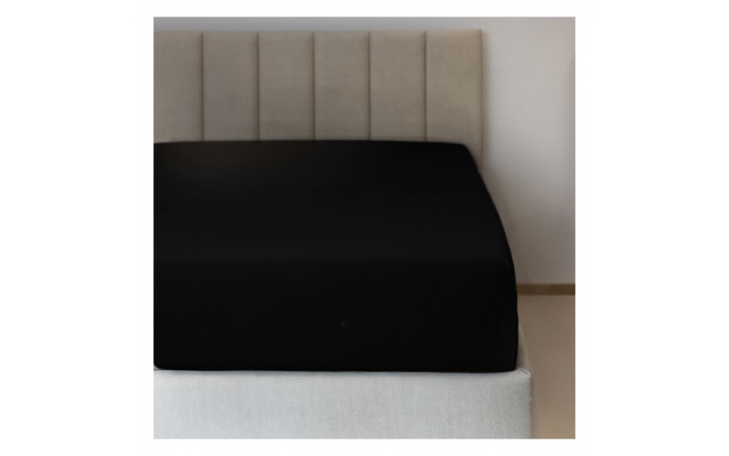 Prostěradlo jersey č.48 černá 90x200