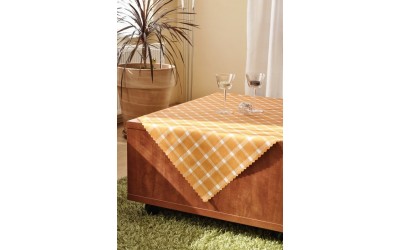 Ubrus teflon tisk-kostka oranž 120x160