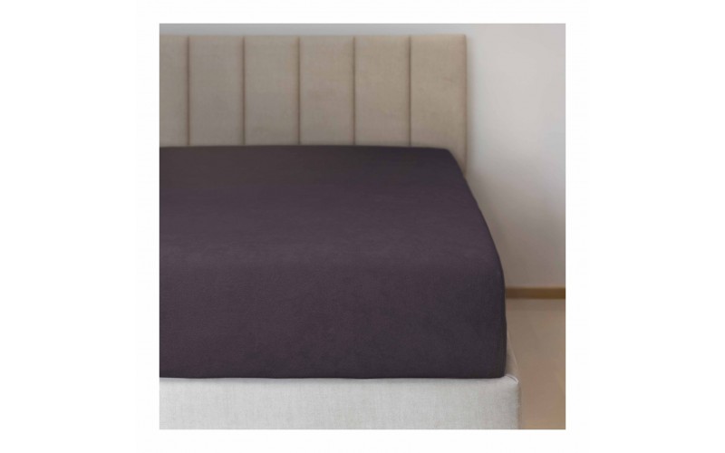 Froté prostěradlo č.65 fialovo hnědá 90x200