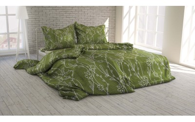 Povlečen&iacute; Dara zelen&aacute; krep 140x200 / 70x90