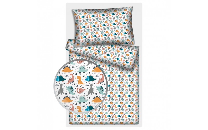 Povlečení bavlna dinosaurus 90x130 / 40x60