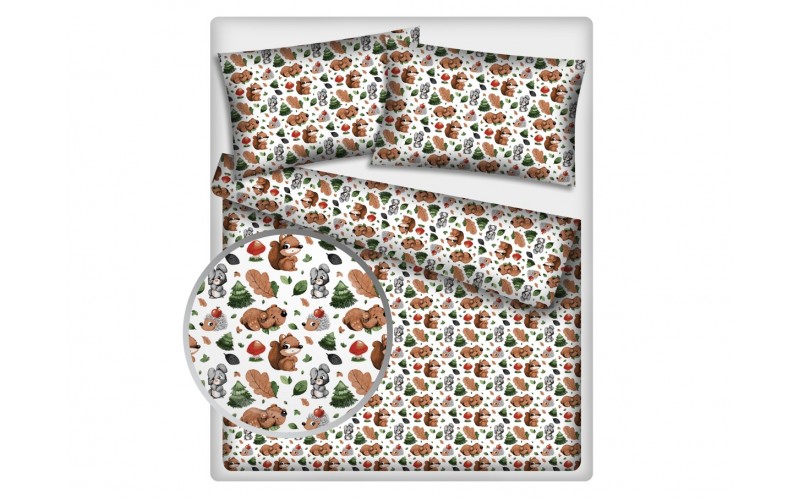 Povlečení bavlna Veverky 90x130 / 40x60