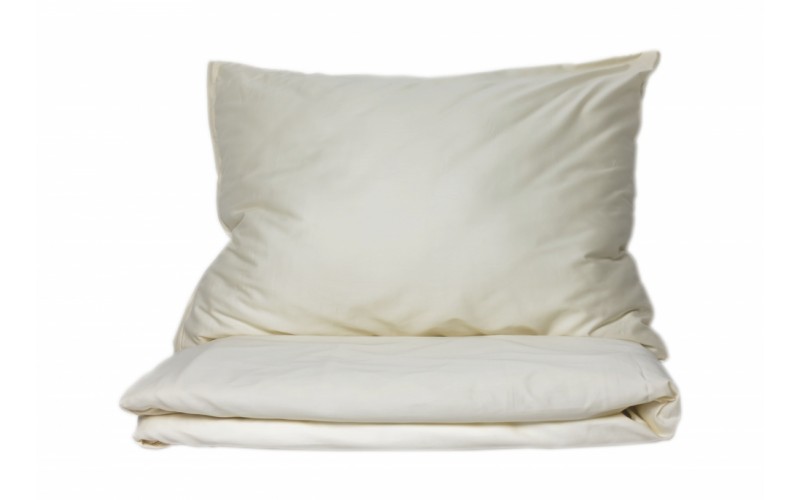 Povlečení bavlněný satén Light cream 400 140x200 / 70x90