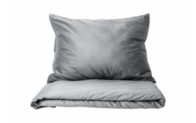 Povlečen&iacute; bavlněn&yacute; sat&eacute;n Ligt grey 140x200 / 70x90